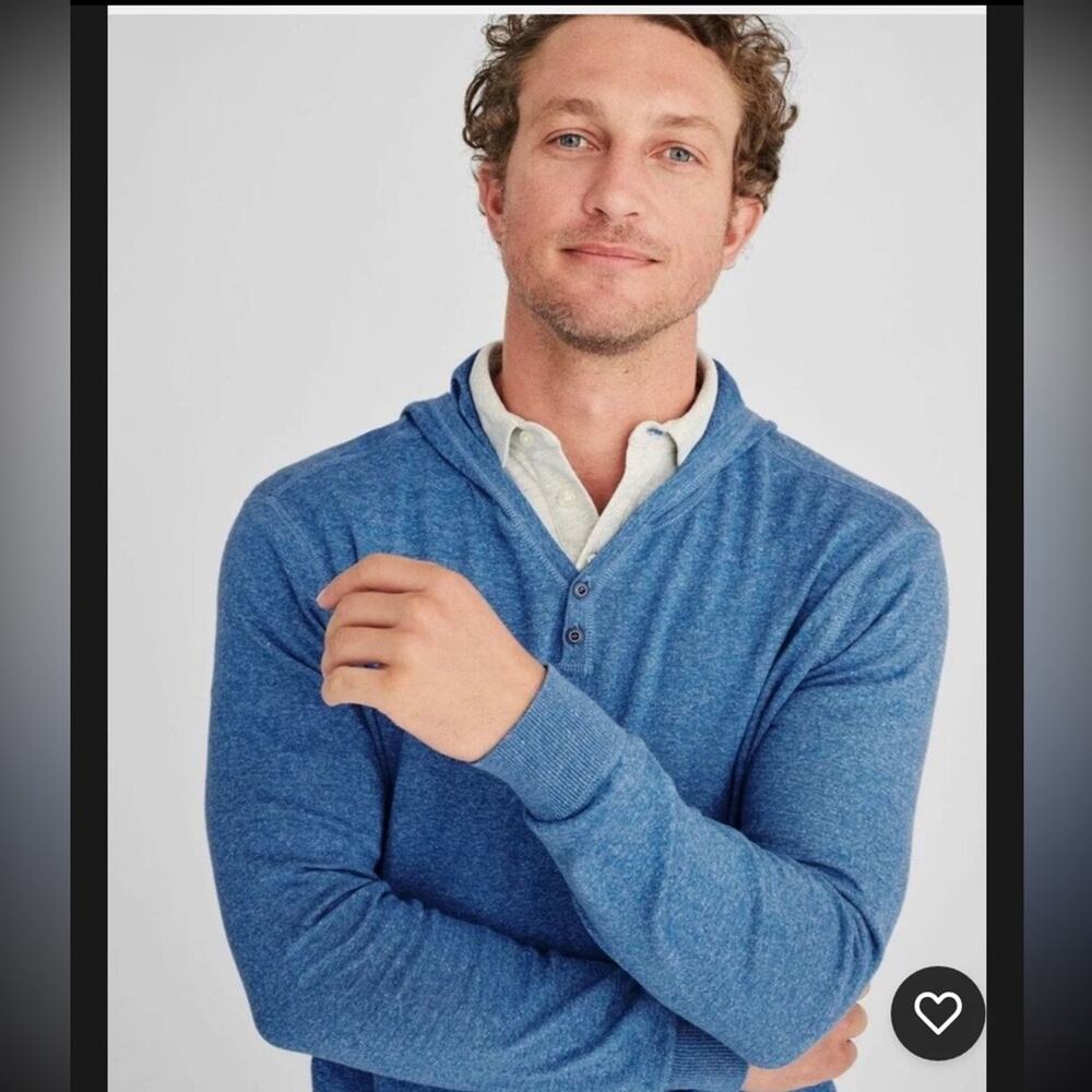Johnnie-O Men's Geron Oceanside Hoodie Cotton Linen Sweater XL